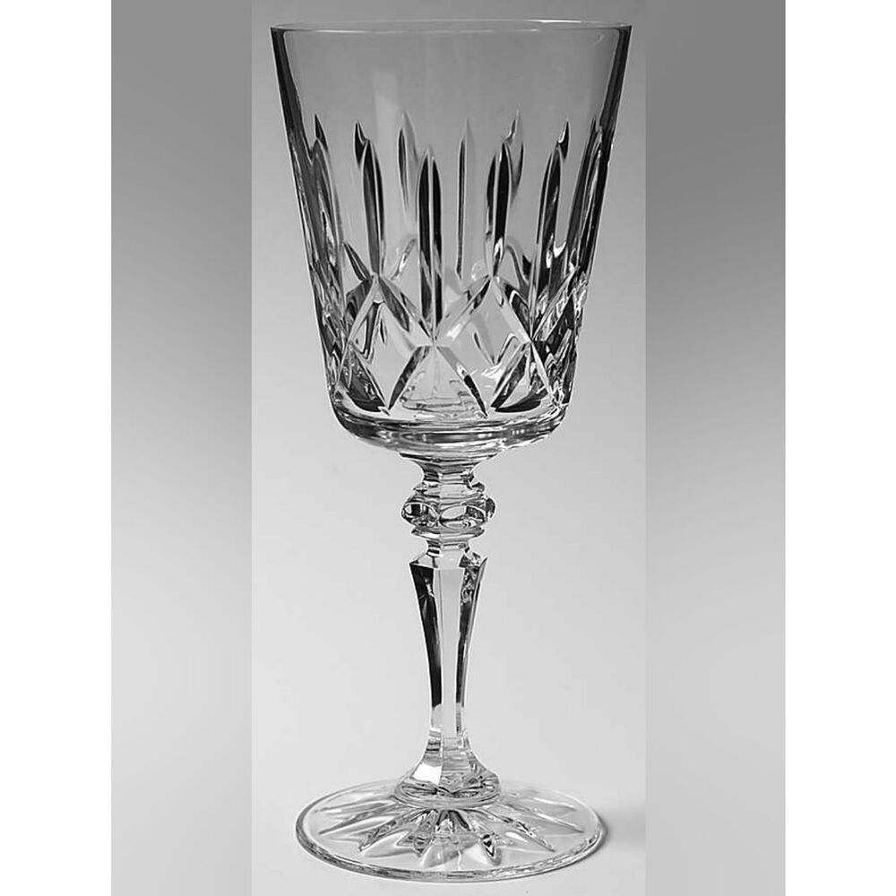 Vintage 1982 Galway Irish Crystal Wine Goblets Set of 4 Baldmore Pattern
